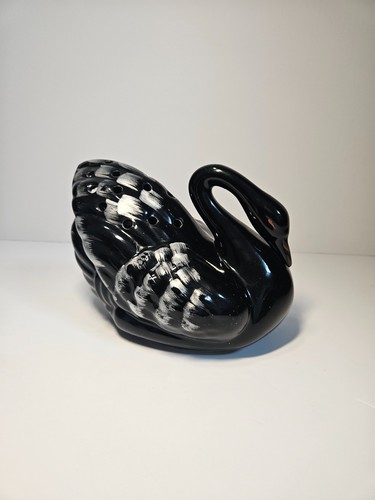 Vintage black swan ceramic - vintage,
