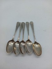 Set Of 5 Antique Silver Teaspoons 1800s - 55g Weight