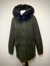 Superdry Women's Distressed look Parka - Olive - Perfect Condition. Size Medium 