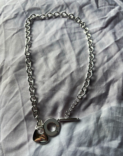 925 silver heart link chain - 925,