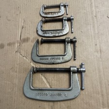 4 Vintage Record Junior G Clamps No 2, No 2 1/2, No 3 and No 4