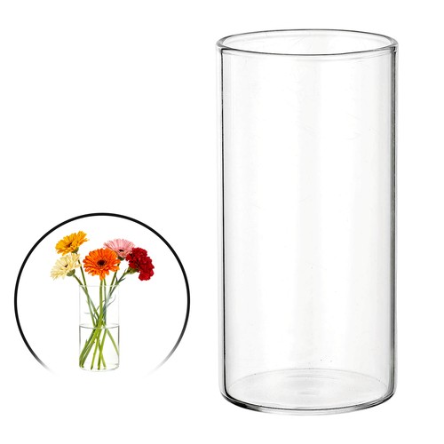 Small clear cylinder vases - vases, 4
