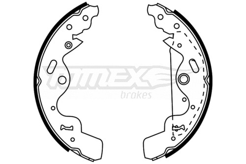 Rear brake shoe - brake, fits: