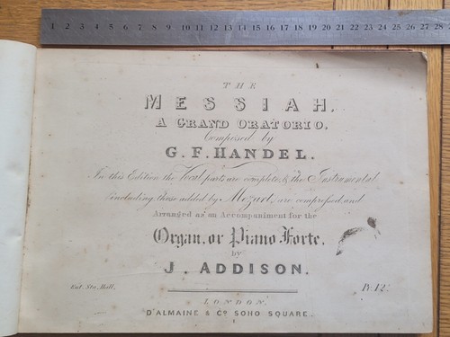 The messiah handel - g., f.