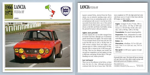 Lancia fulvia 1966 72 - hf, 1966-72