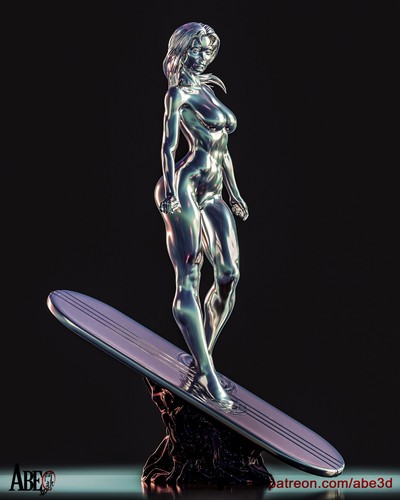 Silver surfer scale - surfer, 1/6