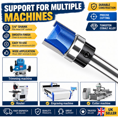 Flush trim router bit set - trim, 1/4"