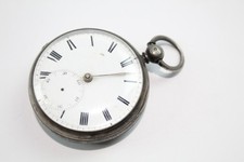 Antique .925 Silver Open Face Verge Fusee Pocket Watch Key Wind SPARES/REPAIRS