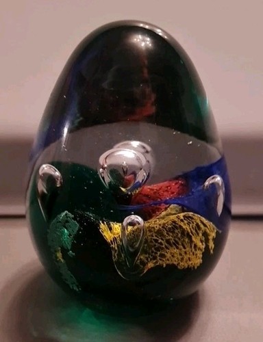 Glass paperweight multicolored - glass,