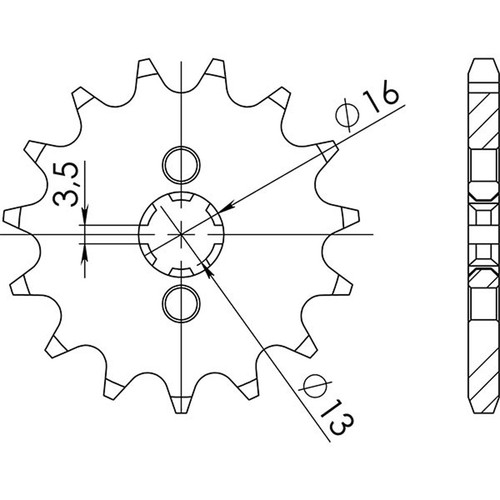 Sprocket pitch 420 z - 420,