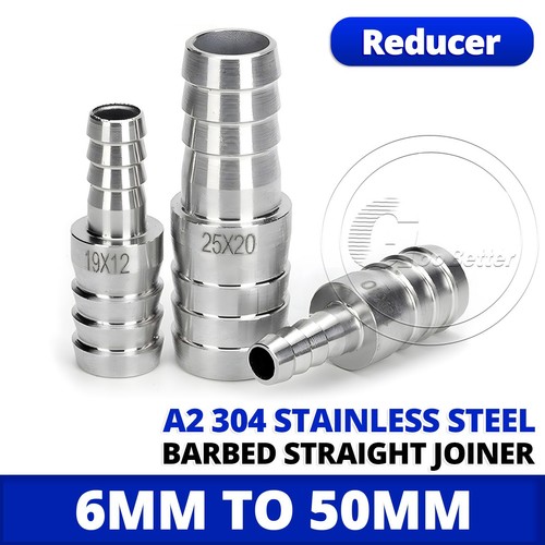 Stainless steel reducer - stainless, barbed