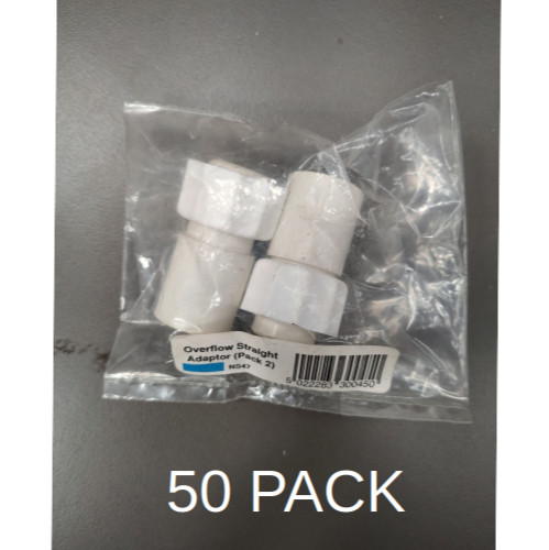Overflow straight adaptor - 50, x