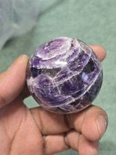  Natural chevron amethyst stone sphere crystal ball healing Reiki spiritual