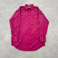 Vintage Western Shirt long sleeve shirt with chest pockets Men's S