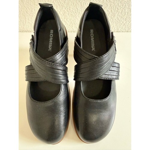 Romika black leather shoes - black,