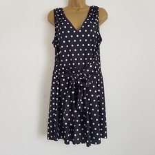 NEW DEBENHAMS Size 14-22 Polka Dot Spotted Swim Dress Swimsuit Black White