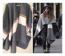 Topshop Gray Shawl Poncho Cape Sweater Boho Wrap As seen Nicole Scherzinger