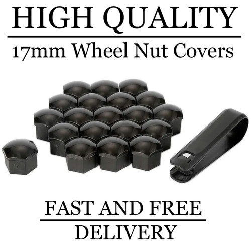 17mm black wheel - black, nut