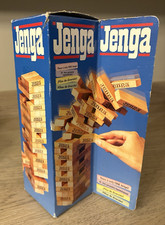 Vintage Jenga Wooden Game 1996 Hasbro Complete Boxed Incl Plastic Alignment