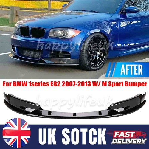 Gloss black front bumper - black,