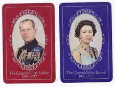 The Queen's Silver Jubilee 1977 Royalty,2 Single Waddingtons Playing Cards