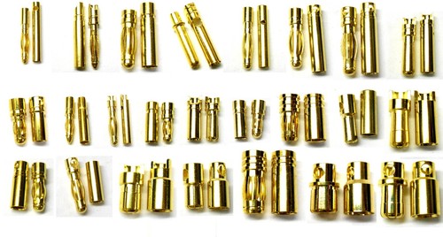 Connector 2mm 8mm gold - rc,