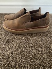 Clarks leather slip shoes - clarks, slip-shoes