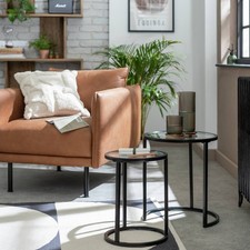 Home Boutique Nest of 2 Tables - Black