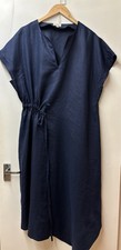 Jigsaw Navy Linen Channel Midi