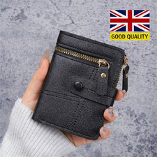 Womens Black Soft Leather Zip
