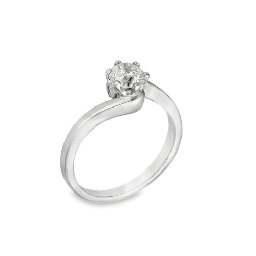 18ct white gold - diamond, twist