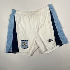 Rare Original Manchester City 1995/1996/1997 Home Football Shorts Men’s XL