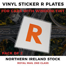 R Plates (Restricted Driver) Vinyl Sticker Northern Ireland - 2 pack