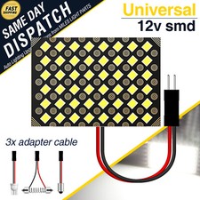Car Interior Light Panel SMD LED 501 BA9S Dome Festoon Bulb 12V 3-Adapter White.