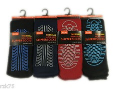 4 Pairs Of Men's Thermal Slipper Socks, Non-Skid Gripper Socks, Winter Gift S163