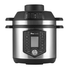 ProCook Multi Cooker 4.5L Electric Pressure Cooker & Air Fryer Black/Steel 9451