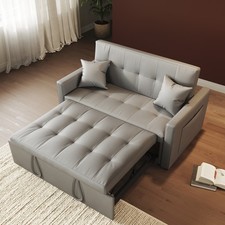2 Seater Sofa Bed Grey Pull