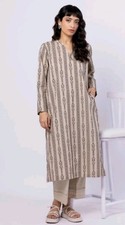 Khaadi Beige Long Kurta Size