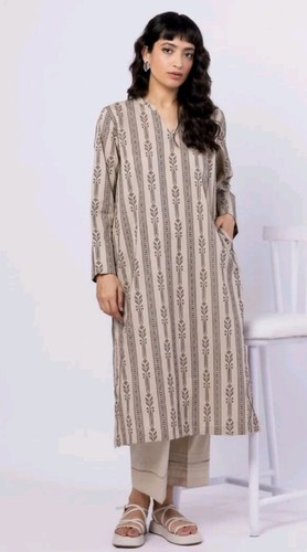 Khaadi beige long - khaadi,