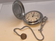 Sekonda Full Hunter pocket watch vintage with chain 18J working #203