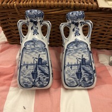A Pair If Delft Blue And White