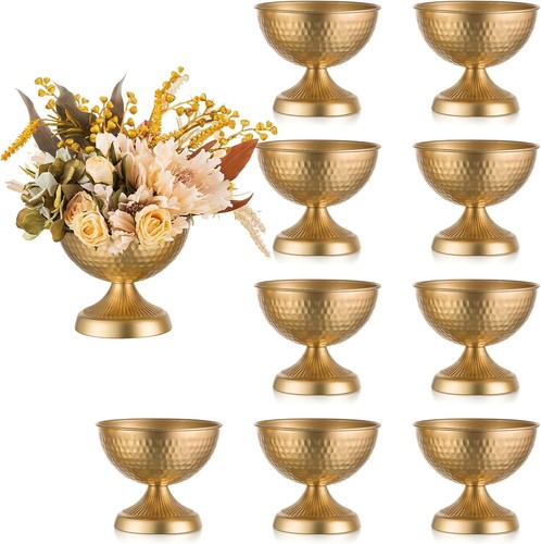 Gold urn vase centerpiece - gold,
