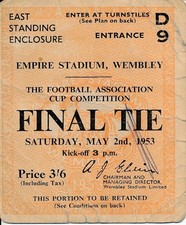 Ticket cup final 1953 - final,
