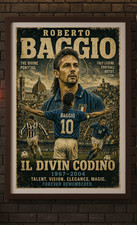 Roberto Baggio Poster A3 A4 A5
