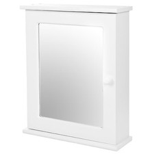 WICKES WHITE SINGLE MIRRORED