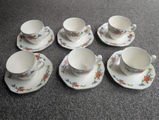 6 x Alfred Meakin Floral Cup &