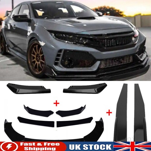 Glossy black front bumper - front,
