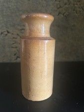 Antique Tall Ink Bottle Stoneware Doulton Lambeth Salt Glazed Diffuser Holder