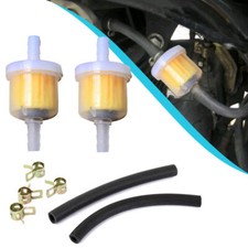 1Set Fuel Petrol Inline Hose Pipe with Clips for Gas Gasoline Liquid Oil Filter 