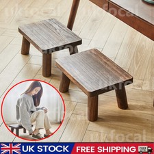 Home Entryway Solid Wooden Shoe Stool Foot Stool Bench Children's Small Stool UK